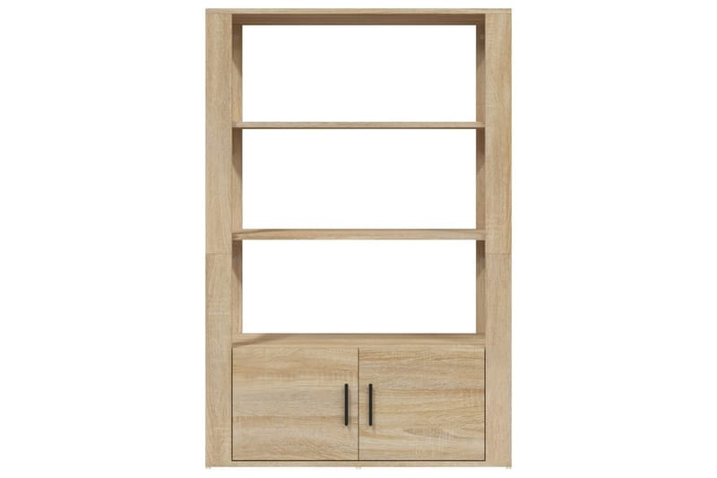 beBasic Skänk sonoma-ek 80x30x119,5 cm konstruerat trä - Brown - Förvaring - Förvaringsmöbler - Sideboard & skänk