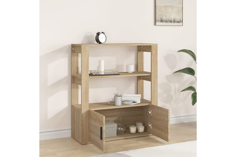 beBasic Skänk sonoma-ek 80x30x90 cm konstruerat trä - Brown - Förvaring - Förvaringsmöbler - Sideboard & skänk