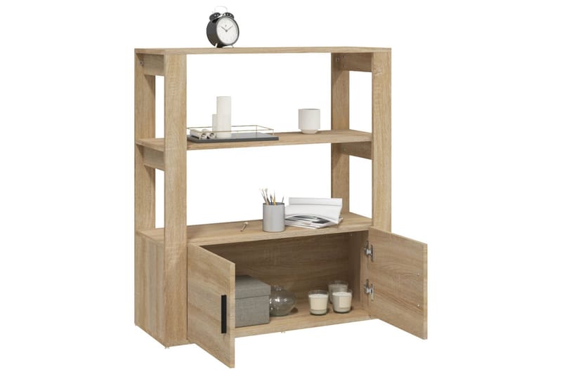 beBasic Skänk sonoma-ek 80x30x90 cm konstruerat trä - Brown - Förvaring - Förvaringsmöbler - Sideboard & skänk