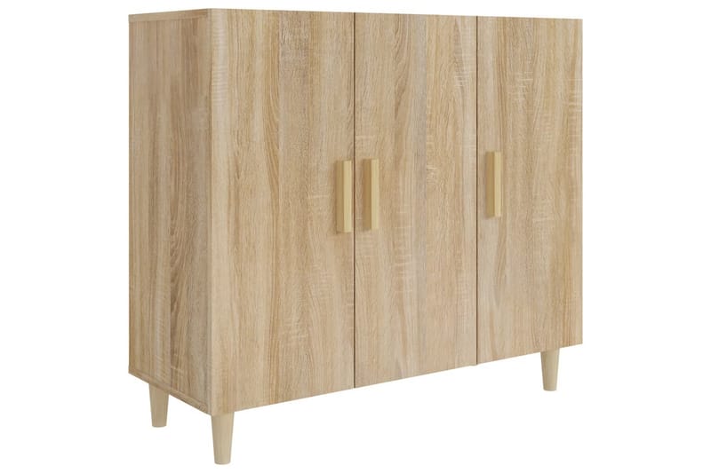 beBasic Skänk sonoma-ek 90x34x80 cm konstruerat trä - Brown - Förvaring - Förvaringsmöbler - Sideboard & skänk