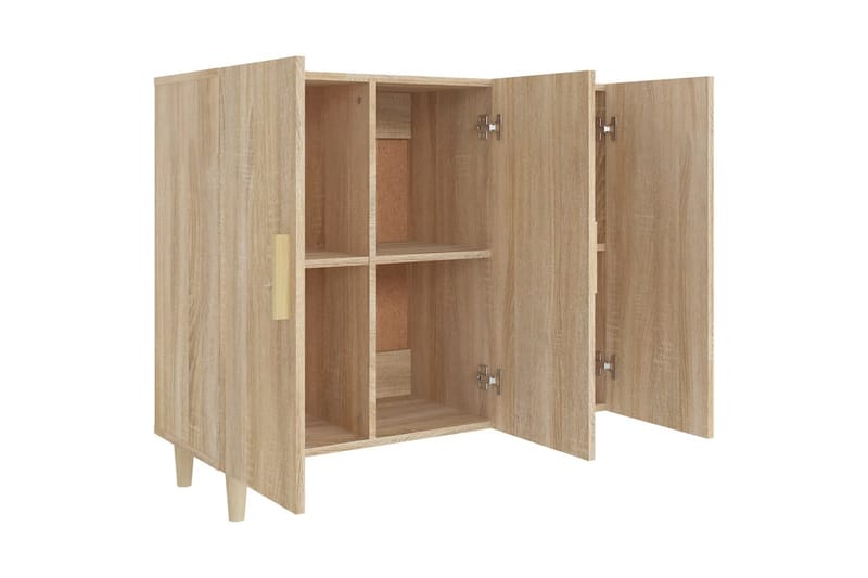 beBasic Skänk sonoma-ek 90x34x80 cm konstruerat trä - Brown - Förvaring - Förvaringsmöbler - Sideboard & skänk