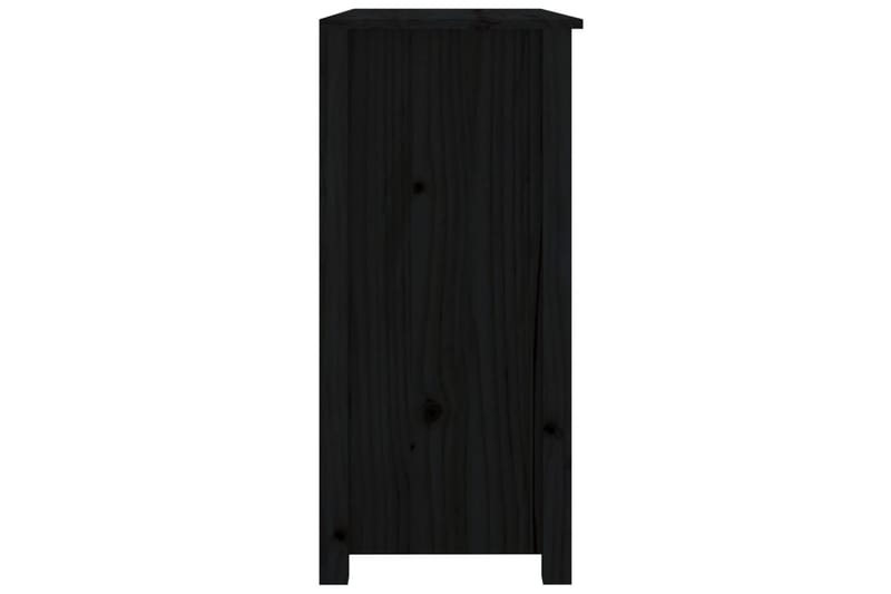 beBasic Skänk svart 100x35x74 cm massiv furu - Black - Förvaring - Förvaringsmöbler - Sideboard & skänk