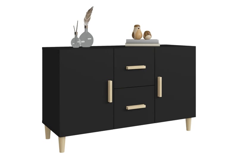 beBasic Skänk svart 100x36x60 cm konstruerat trä - Black - Sideboard & skänk