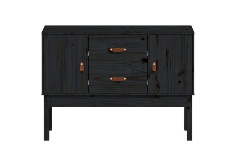 beBasic Skänk svart 110x40x78 cm massiv furu - Black - Sideboard & skänk