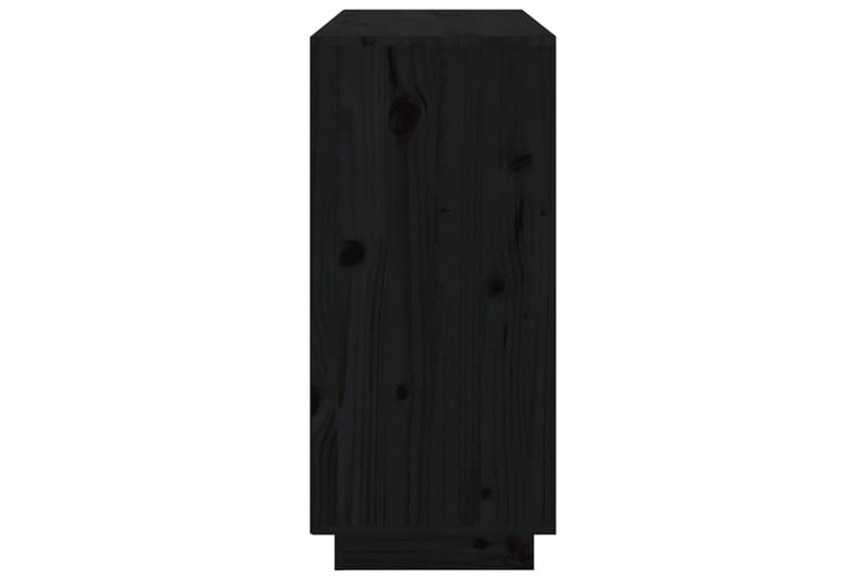 beBasic Skänk svart 111x34x75 cm massiv furu - Black - Förvaring - Förvaringsmöbler - Sideboard & skänk