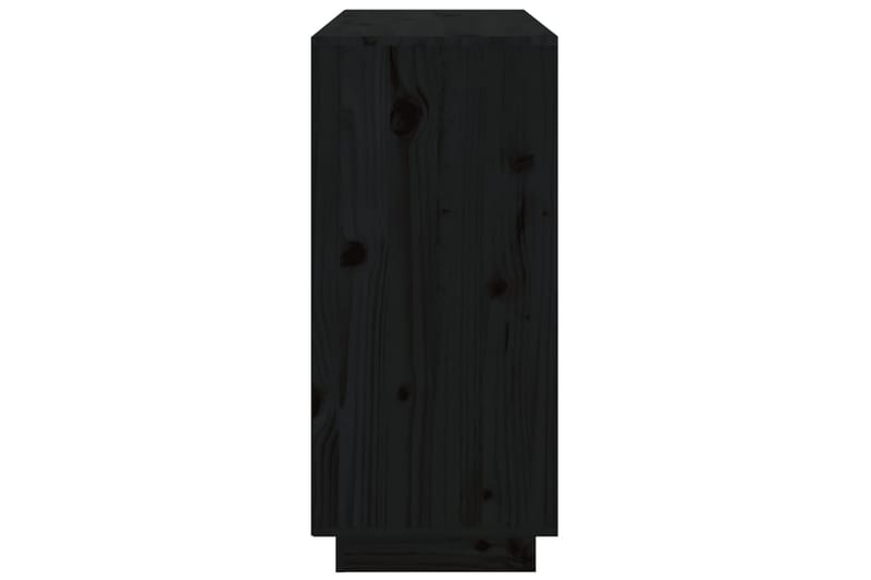 beBasic Skänk svart 111x34x75 cm massiv furu - Black - Sideboard & skänk