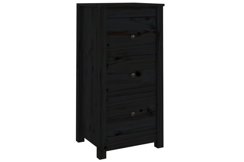 beBasic Skänk svart 2 st 40x35x80 cm massiv furu - Black - Sideboard & skänk