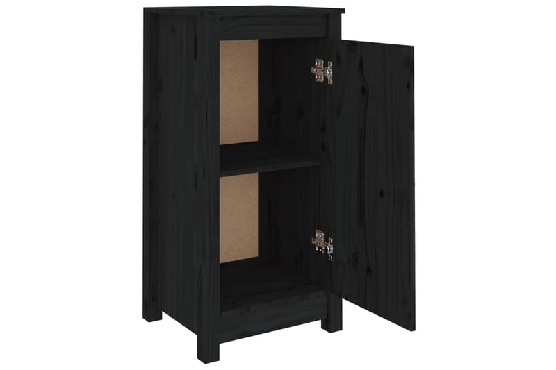 beBasic Skänk svart 2 st 40x35x80 cm massiv furu - Black - Förvaring - Förvaringsmöbler - Sideboard & skänk