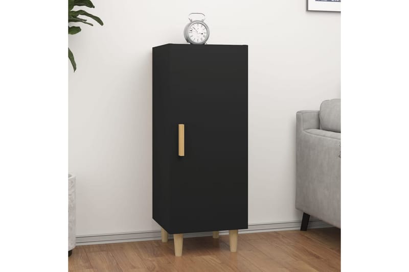 beBasic Skänk svart 34,5x34x90 cm konstruerat trä - Black - Förvaring - Förvaringsmöbler - Sideboard & skänk