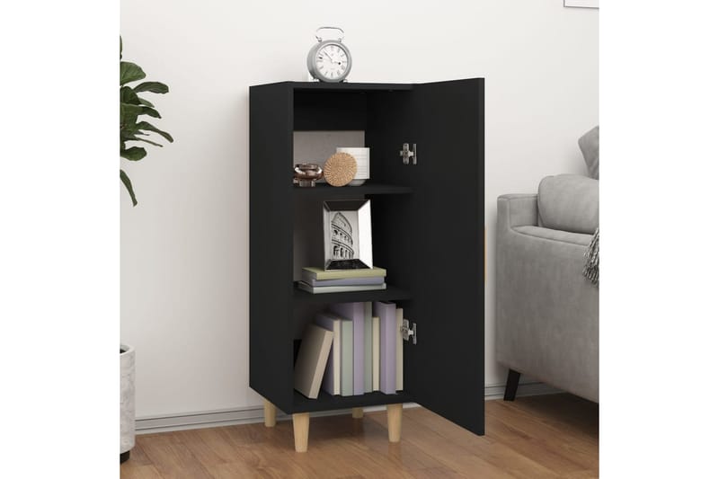 beBasic Skänk svart 34,5x34x90 cm konstruerat trä - Black - Förvaring - Förvaringsmöbler - Sideboard & sk�änk
