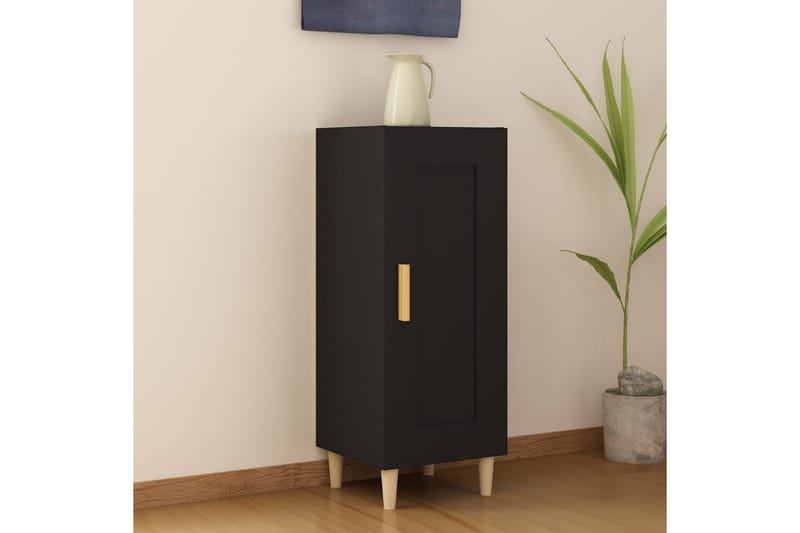 beBasic Skänk svart 34,5x34x90 cm konstruerat trä - Black - Förvaring - Förvaringsmöbler - Sideboard & skänk