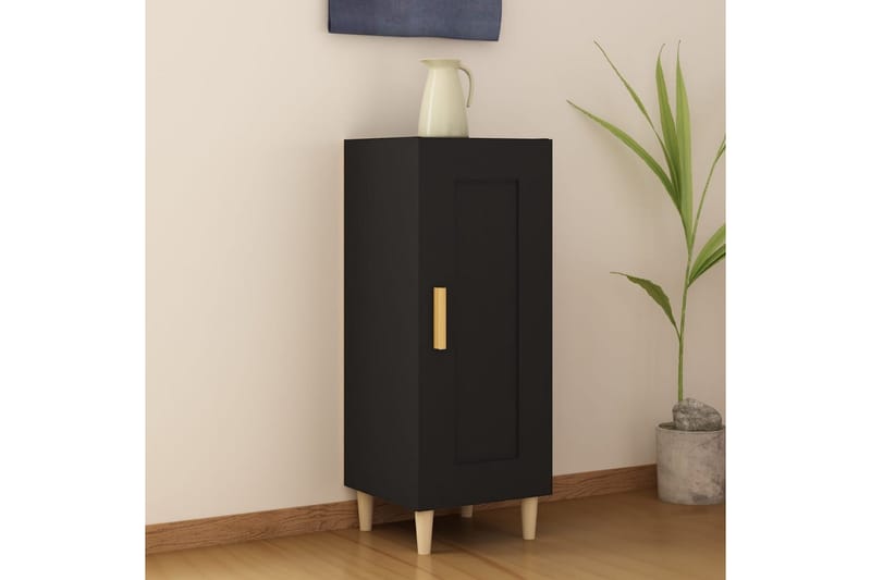 beBasic Skänk svart 34,5x34x90 cm konstruerat trä - Black - Sideboard & skänk