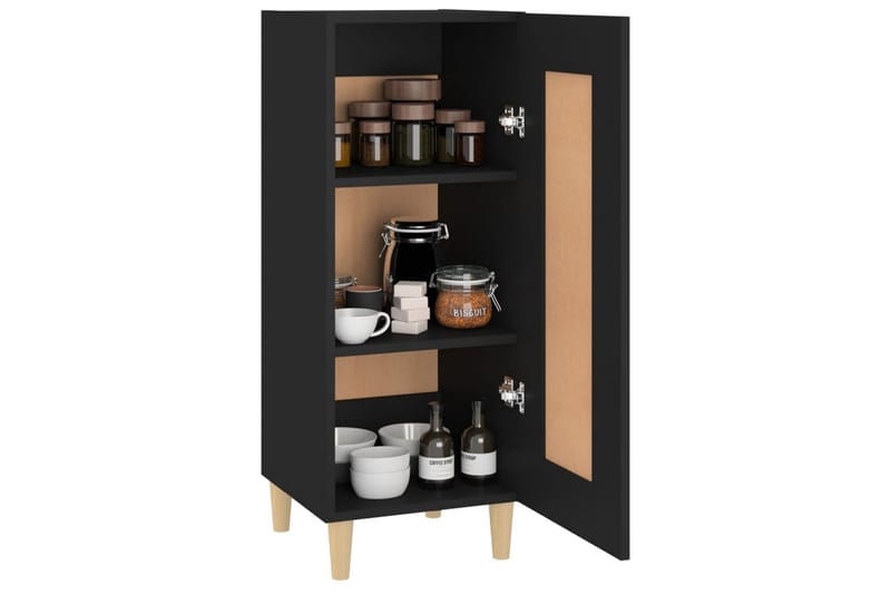 beBasic Skänk svart 34,5x34x90 cm konstruerat trä - Black - Förvaring - Förvaringsmöbler - Sideboard & skänk