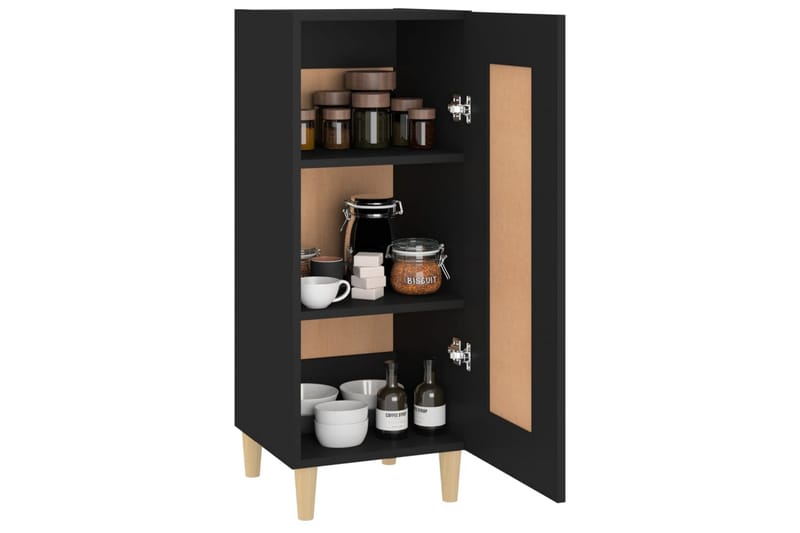 beBasic Skänk svart 34,5x34x90 cm konstruerat trä - Black - Sideboard & skänk