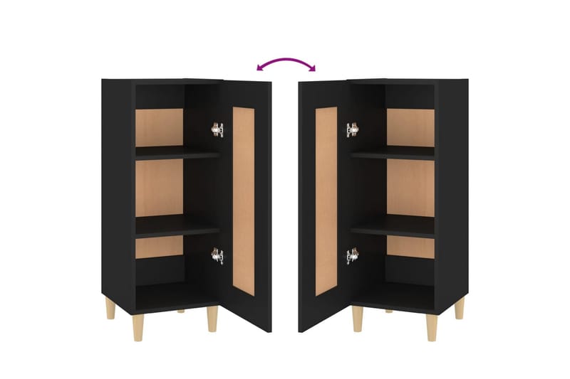 beBasic Skänk svart 34,5x34x90 cm konstruerat trä - Black - Förvaring - Förvaringsmöbler - Sideboard & skänk