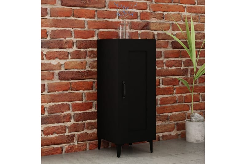 beBasic Skänk svart 34,5x34x90 cm konstruerat trä - Black - Förvaring - Förvaringsmöbler - Sideboard & skänk