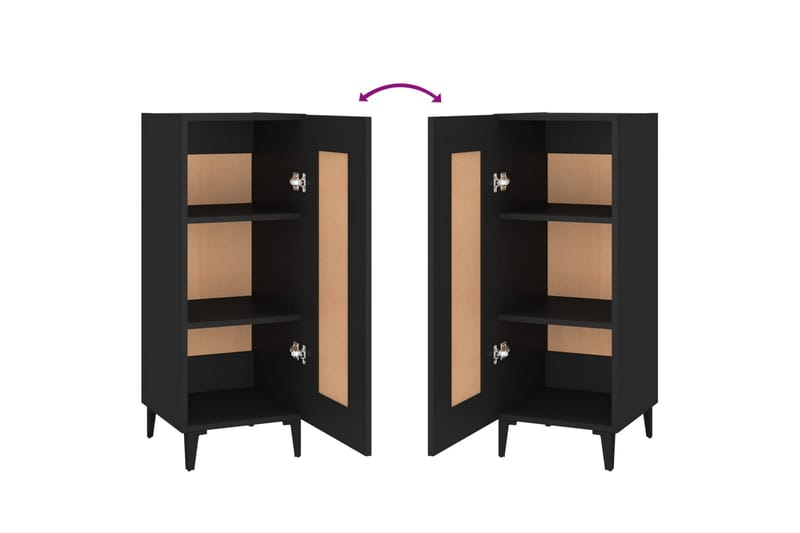 beBasic Skänk svart 34,5x34x90 cm konstruerat trä - Black - Förvaring - Förvaringsmöbler - Sideboard & skänk