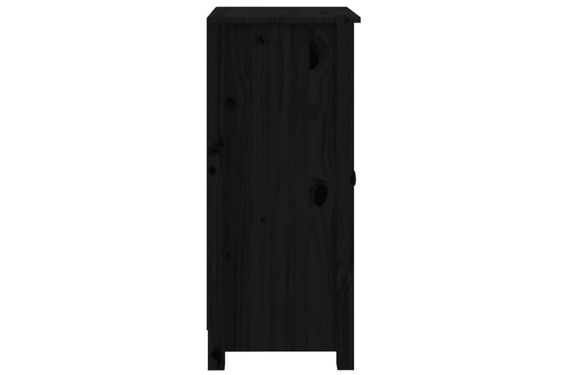 beBasic Skänk svart 40x35x80 cm massiv furu - Black - Sideboard & skänk