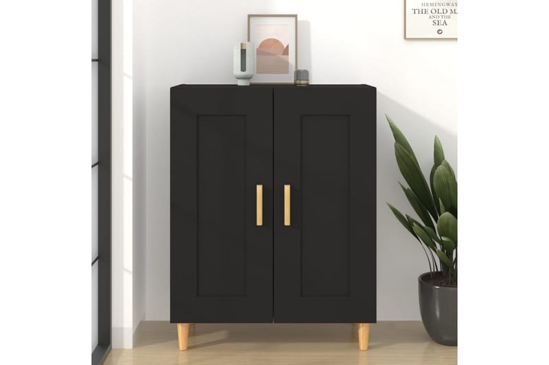 beBasic Skänk svart 69,5x34x90 cm konstruerat trä - Black - Förvaring - Förvaringsmöbler - Sideboard & skänk