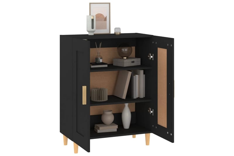 beBasic Skänk svart 69,5x34x90 cm konstruerat trä - Black - Sideboard & skänk