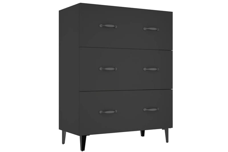 beBasic Skänk svart 69,5x34x90 cm konstruerat trä - Black - Sideboard & skänk