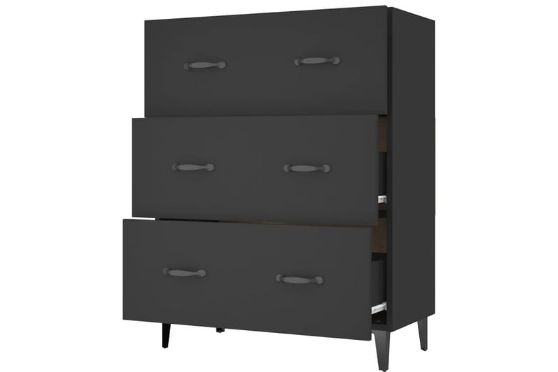 beBasic Skänk svart 69,5x34x90 cm konstruerat trä - Black - Sideboard & skänk