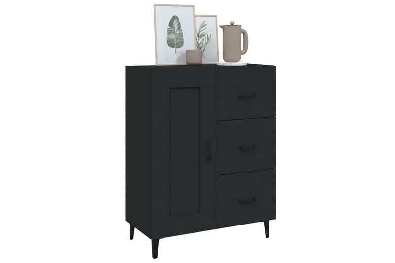 beBasic Skänk svart 69,5x34x90 cm konstruerat trä - Black - Sideboard & skänk