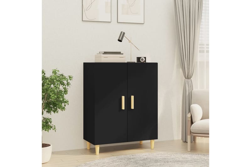 beBasic Skänk svart 70x34x90 cm konstruerat trä - Black - Förvaring - Förvaringsmöbler - Sideboard & skänk