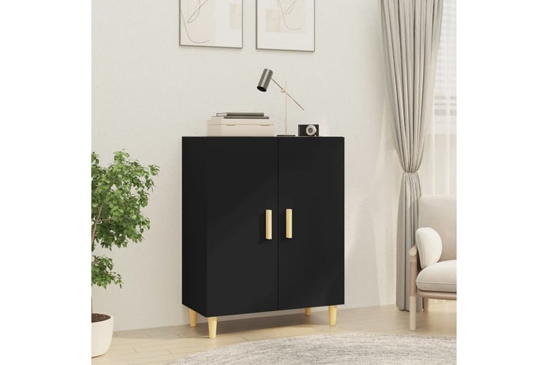 beBasic Skänk svart 70x34x90 cm konstruerat trä - Black - Sideboard & skänk