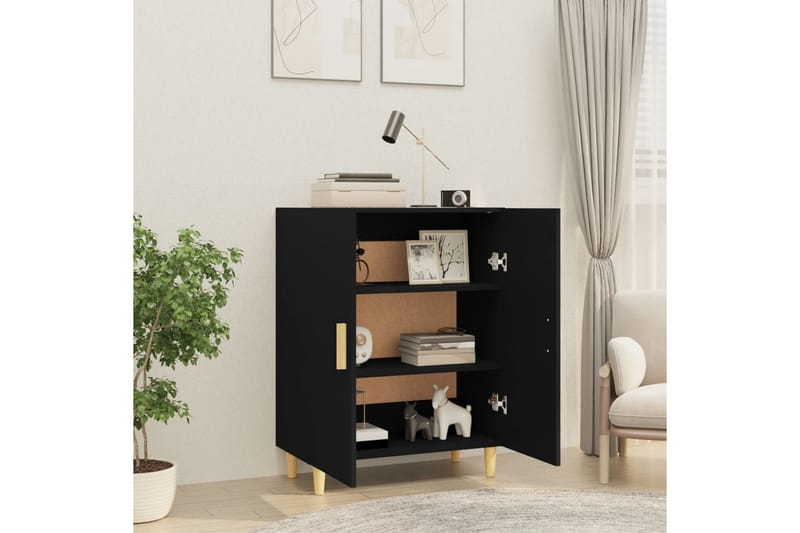 beBasic Skänk svart 70x34x90 cm konstruerat trä - Black - Förvaring - Förvaringsmöbler - Sideboard & skänk