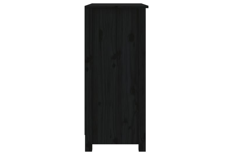 beBasic Skänk svart 70x35x80 cm massiv furu - Black - Sideboard & skänk