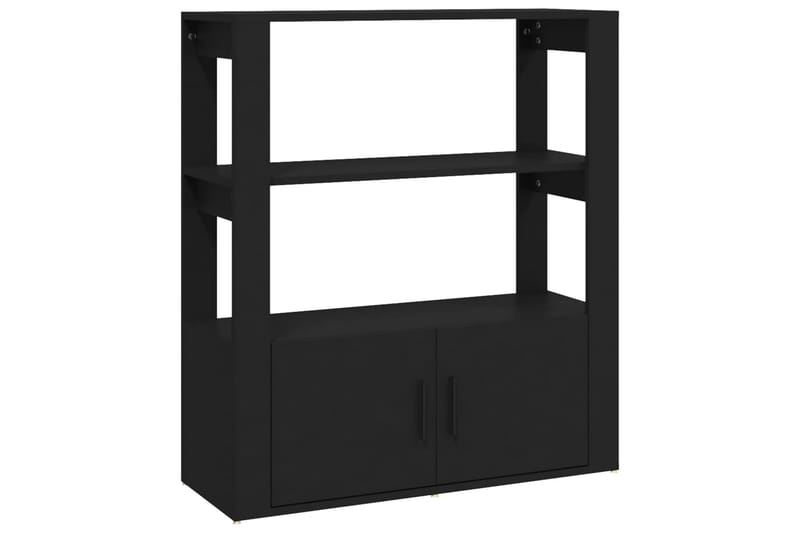 beBasic Skänk svart 80x30x90 cm konstruerat trä - Black - Förvaring - Förvaringsmöbler - Sideboard & skänk