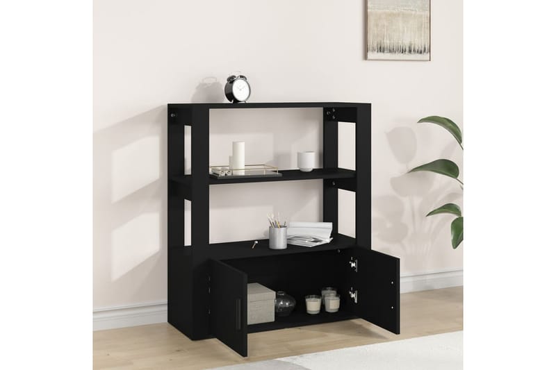 beBasic Skänk svart 80x30x90 cm konstruerat trä - Black - Förvaring - Förvaringsmöbler - Sideboard & skänk