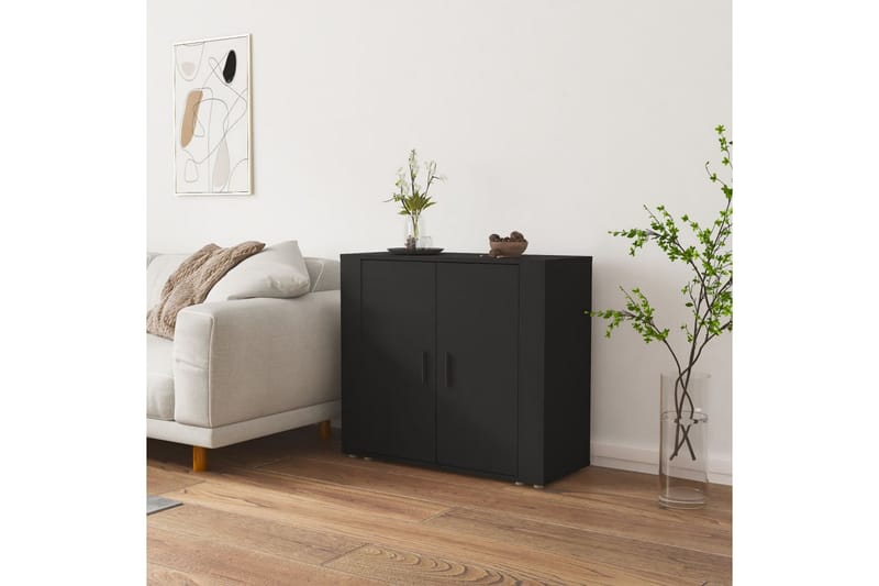 beBasic Skänk svart 80x33x70 cm konstruerat trä - Black - Sideboard & skänk