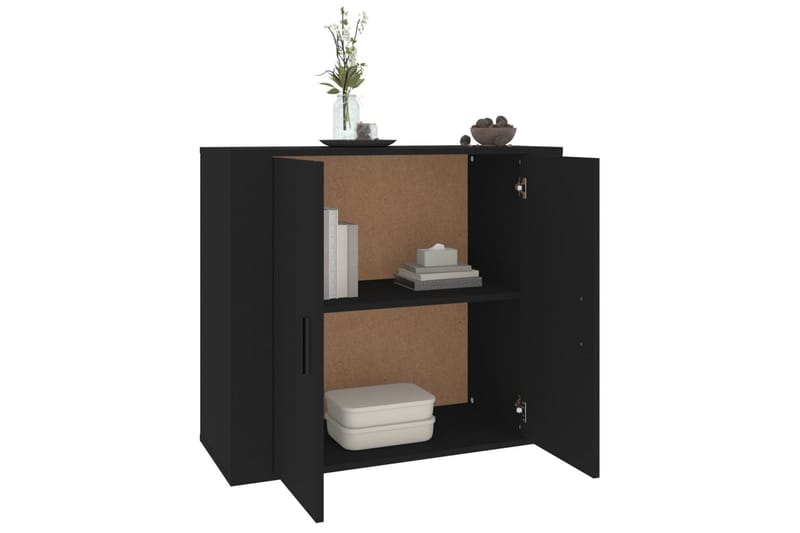 beBasic Skänk svart 80x33x70 cm konstruerat trä - Black - Sideboard & skänk