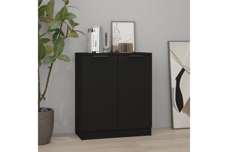 beBasic Skänk svart 80x40x75 cm konstruerat trä - Black - Sideboard & skänk