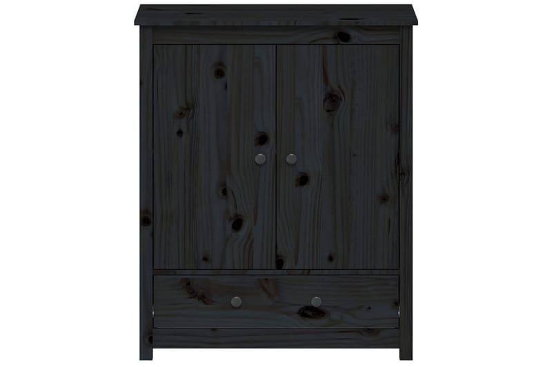 beBasic Skänk svart 83x41,5x100 cm massiv furu - Black - Förvaring - Förvaringsmöbler - Sideboard & skänk