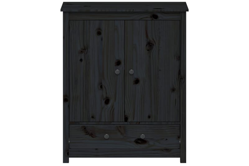 beBasic Skänk svart 83x41,5x100 cm massiv furu - Black - Sideboard & skänk