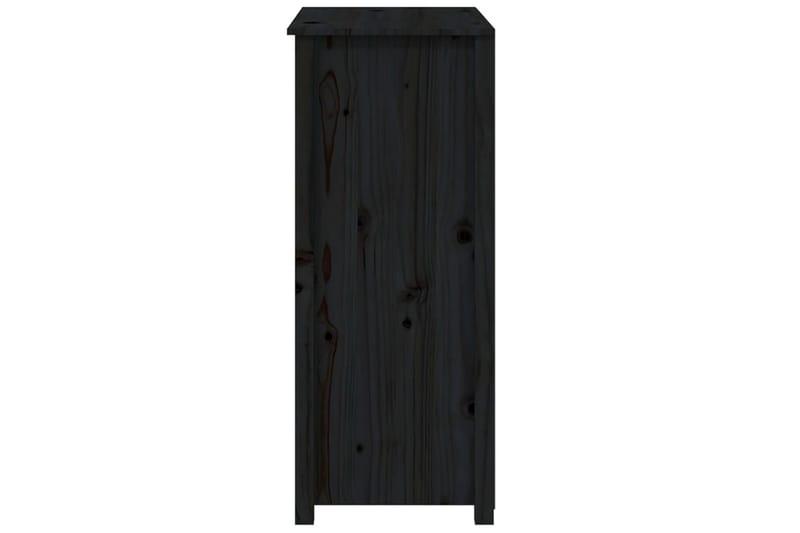 beBasic Skänk svart 83x41,5x100 cm massiv furu - Black - Förvaring - Förvaringsmöbler - Sideboard & skänk