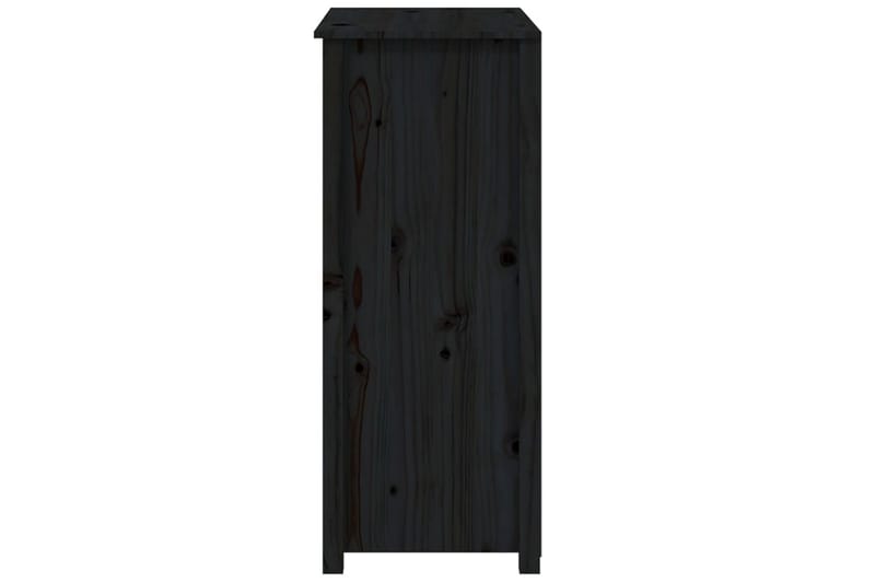 beBasic Skänk svart 83x41,5x100 cm massiv furu - Black - Sideboard & skänk