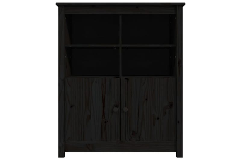 beBasic Skänk svart 83x41,5x100 cm massiv furu - Black - Sideboard & skänk