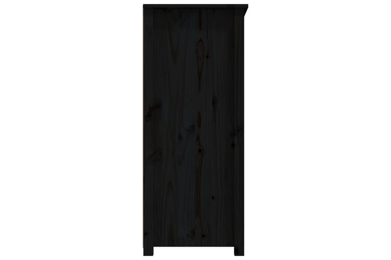 beBasic Skänk svart 83x41,5x100 cm massiv furu - Black - Förvaring - Förvaringsmöbler - Sideboard & skänk