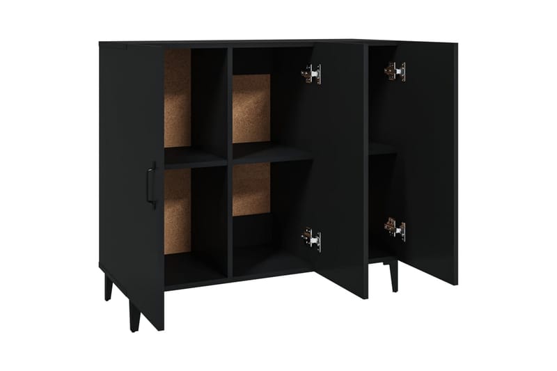 beBasic Skänk svart 90x34x80 cm konstruerat trä - Black - Sideboard & skänk