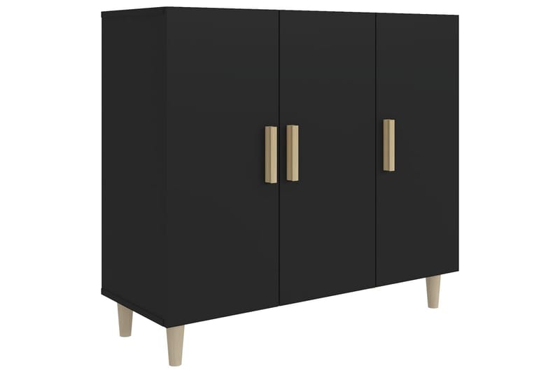 beBasic Skänk svart 90x34x80 cm konstruerat trä - Black - Sideboard & skänk