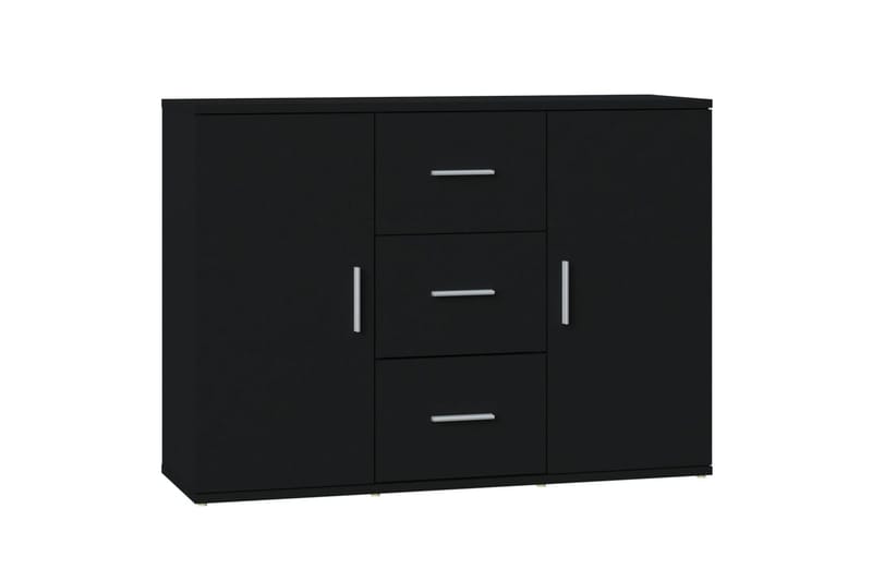 beBasic Skänk svart 91x29,5x65 cm konstruerat trä - Black - Sideboard & skänk