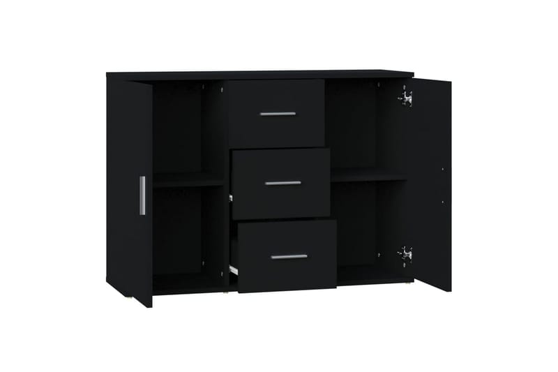 beBasic Skänk svart 91x29,5x65 cm konstruerat trä - Black - Sideboard & skänk