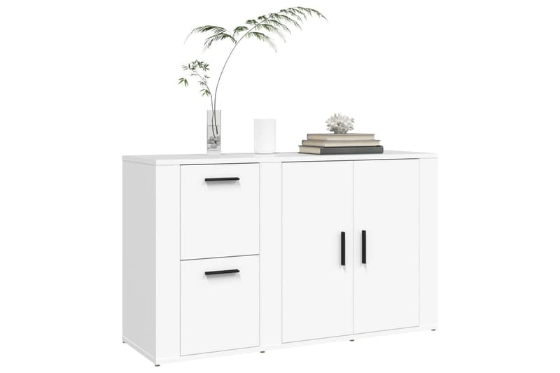 beBasic Skänk vit 100x33x59,5 cm konstruerat trä - White - Sideboard & skänk