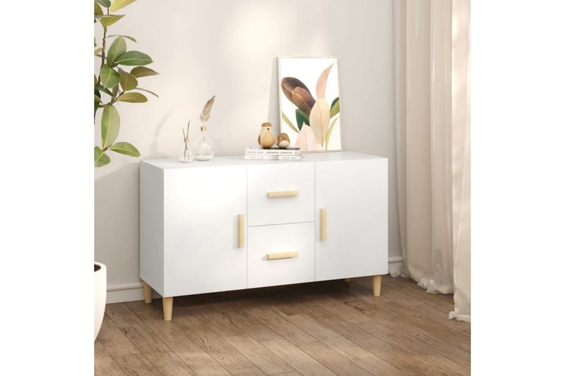 beBasic Skänk vit 100x36x60 cm konstruerat trä - White - Förvaring - Förvaringsmöbler - Sideboard & skänk