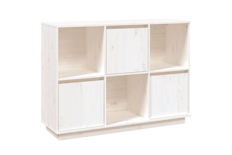beBasic Skänk vit 110,5x35x80 cm massiv furu - White - Förvaring - Förvaringsmöbler - Sideboard & skänk