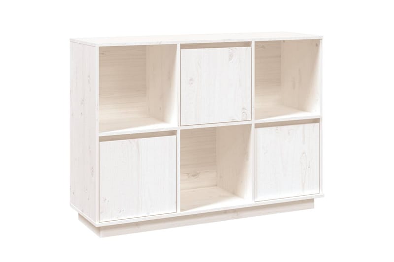 beBasic Skänk vit 110,5x35x80 cm massiv furu - White - Sideboard & skänk